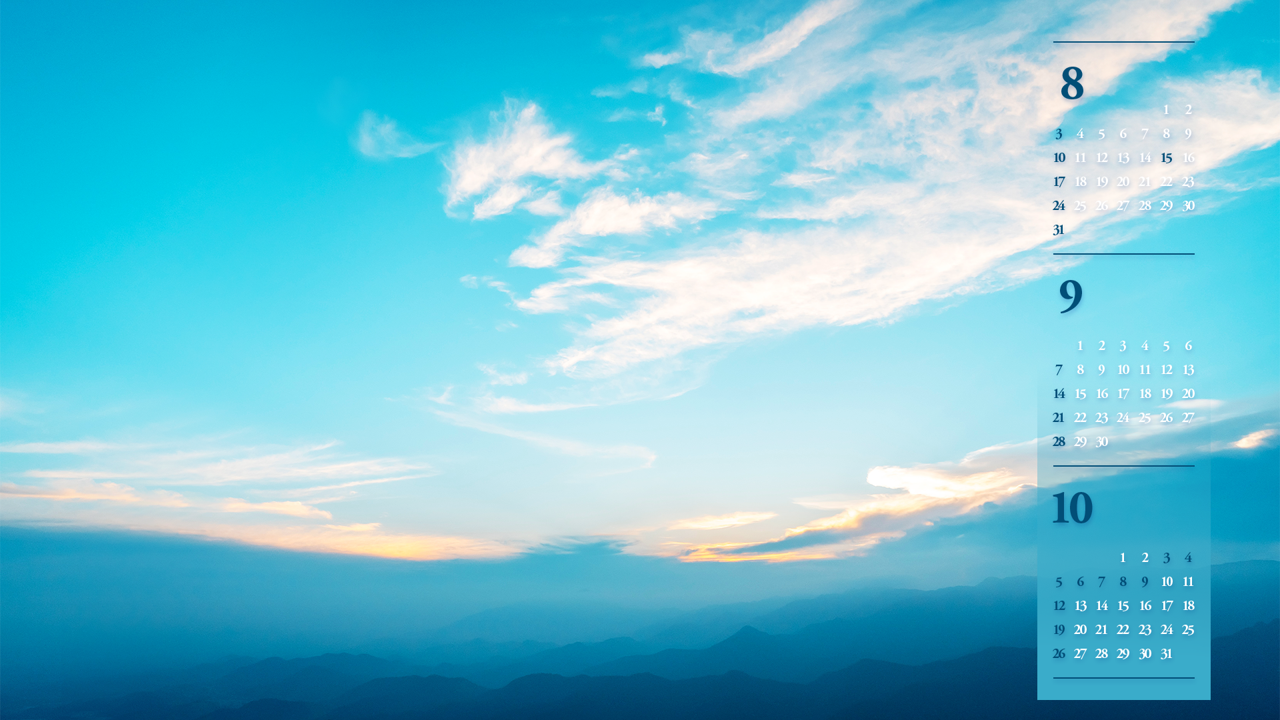 05 산과 노을 B - 2025년9월 노트북배경화면