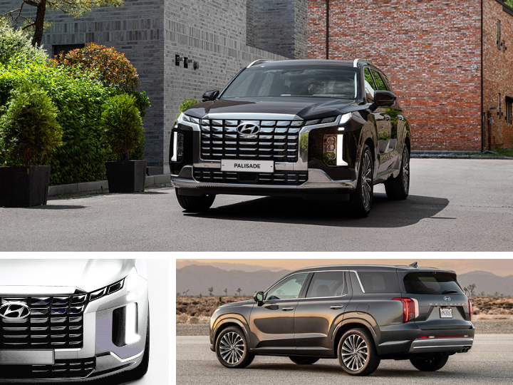 2022 팰리세이드 연신변경 외부 정면 및 측후면