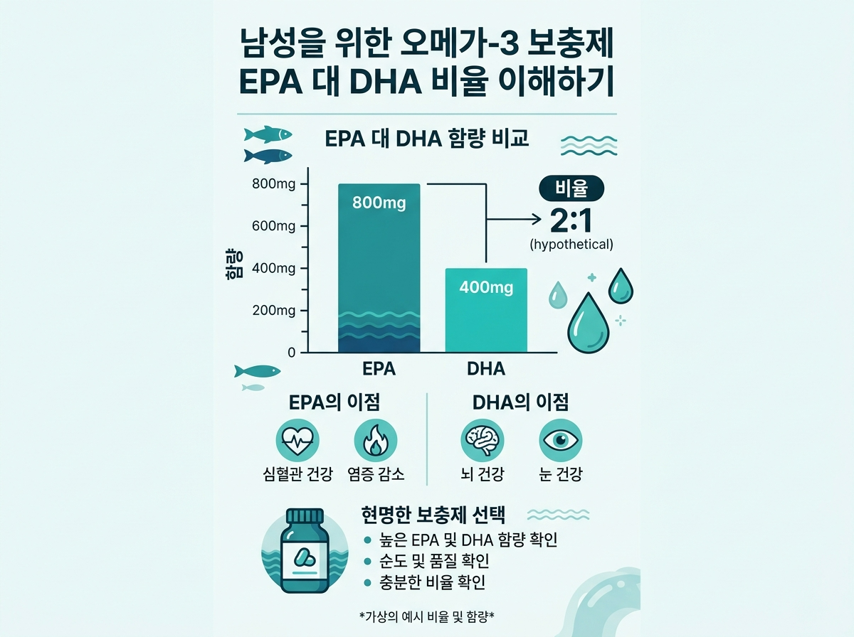 남성 오메가3 효능 EPA DHA 비율 선택 가이드