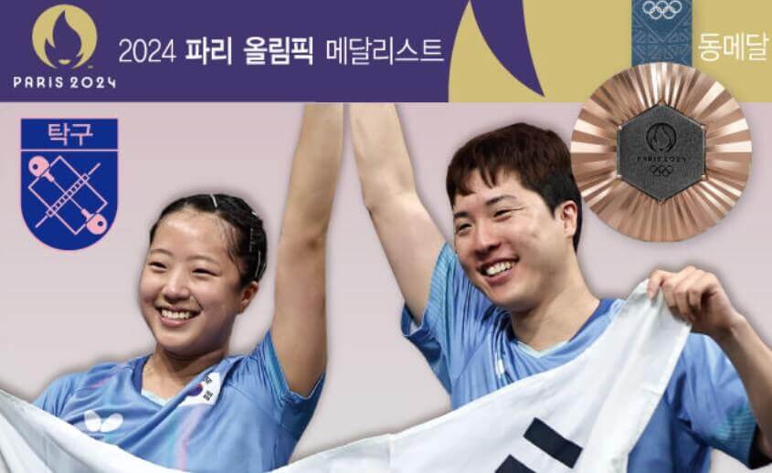 신유빈 임종훈 동메달 획득