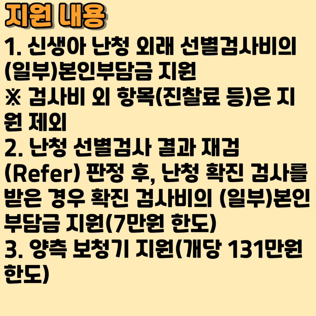 2023 선천성 난청 검사 및 보청기 지원