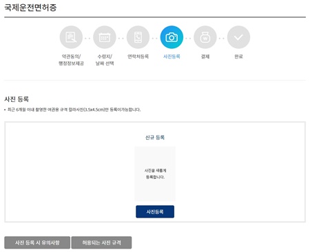 국제면허사진등록