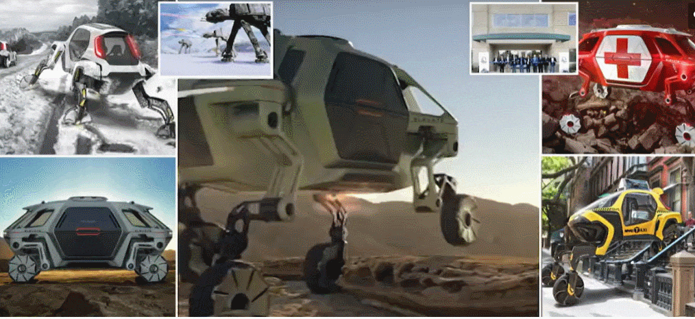 현대차가 계획하고 있는 '걷는 자동차', 현실에 한 걸음 VIDEO: Hyundai share concept of 'walking' car that climbs over tough terrain