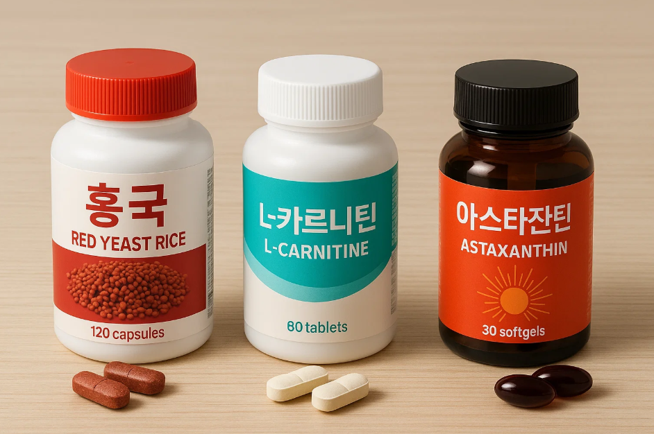 홍국,카르티닌,아스타잔틴 사진