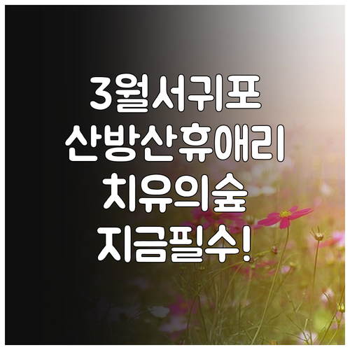 3월 서귀포 여행 명소 3곳 산방산 ..