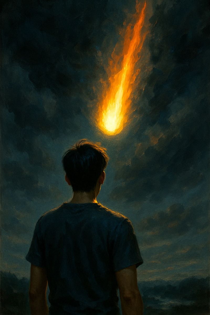 하늘에서 물체가 떨어지는 꿈 – 외부 충격 예고