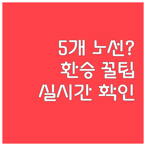 5개 노선이 겹치는 왕십리역 환승 방..