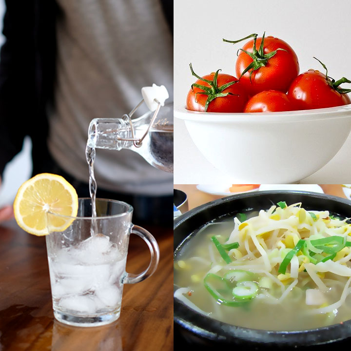 생수-토마토-콩나물국