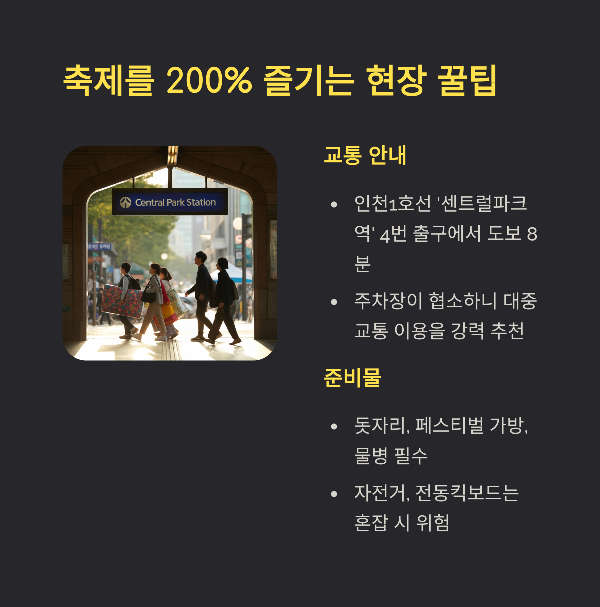 축제를 200% 즐기는 현장 꿀팁