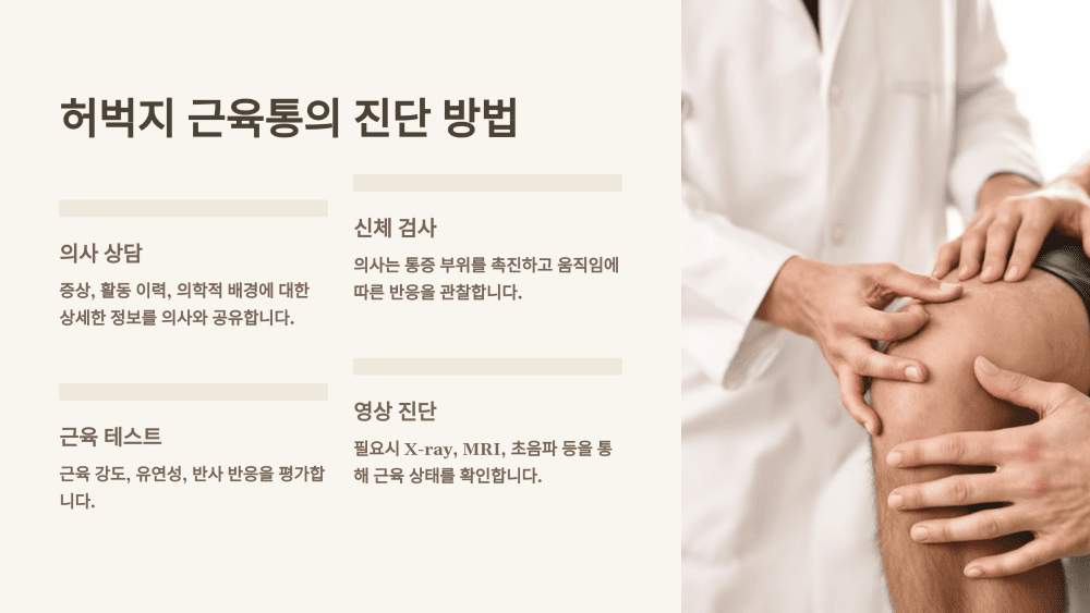 허벅지 근육통의 진단 방법