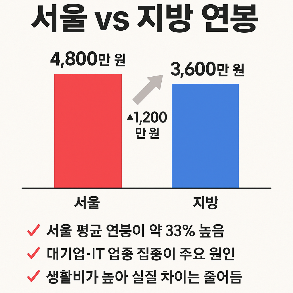 서울 vs 지방 연봉 비교 분석