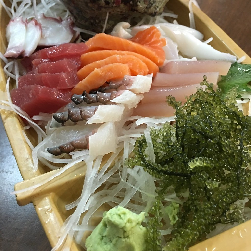 오키나와 맛집 회 모둠과 바다포도