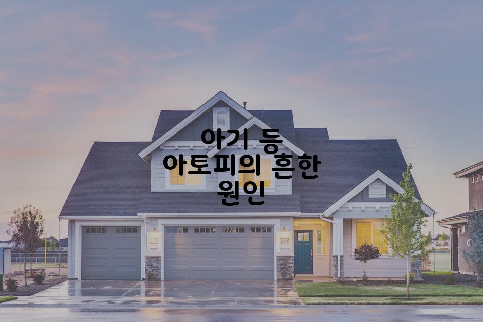 아기 등 아토피의 흔한 원인