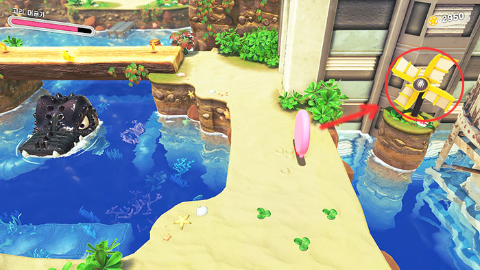 별의 커비 디스커버리 널찍널찍비치 공략