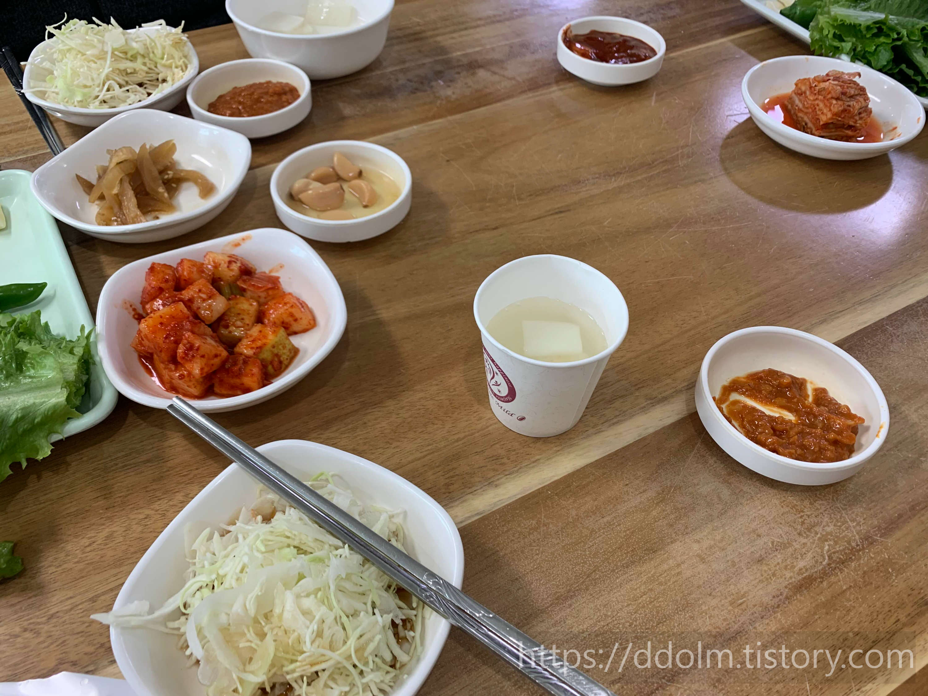 예산 소복갈비 밑반찬