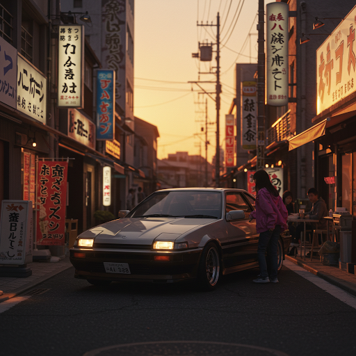 일본 자동차를 이미지화