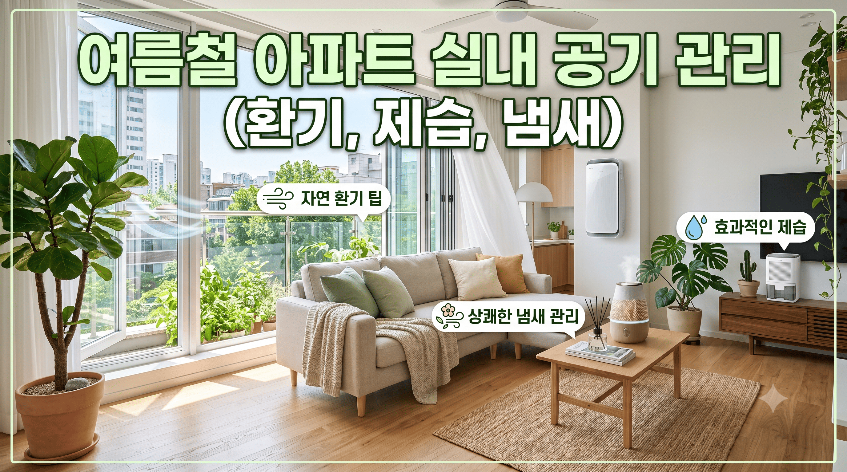 여름철 아파트 실내 공기 관리 (환기, 제습, 냄새)