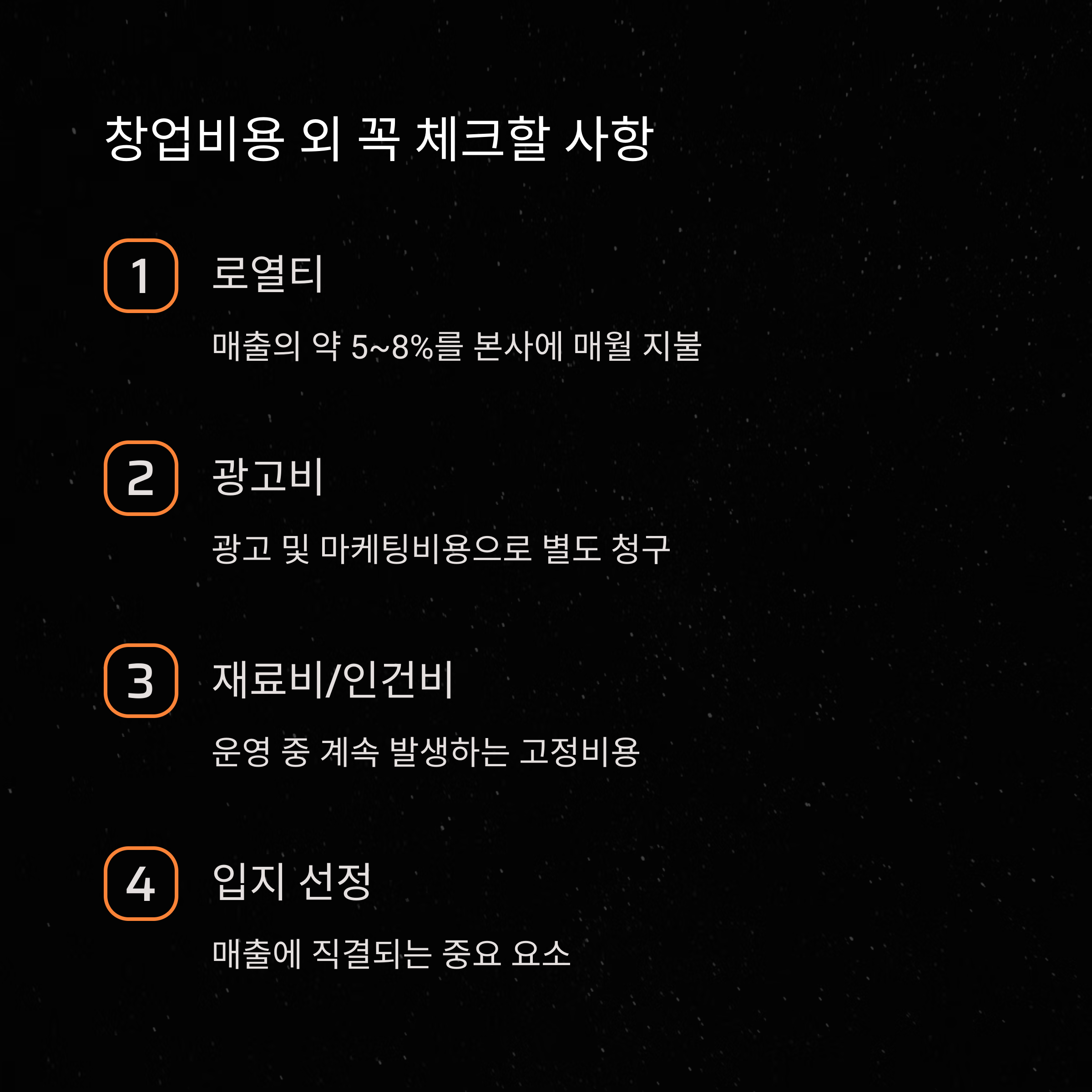 치킨 프랜차이즈 창업비용