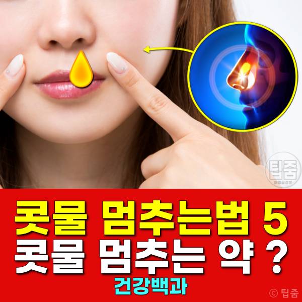콧물 멈추는법 콧물 멈추는 약