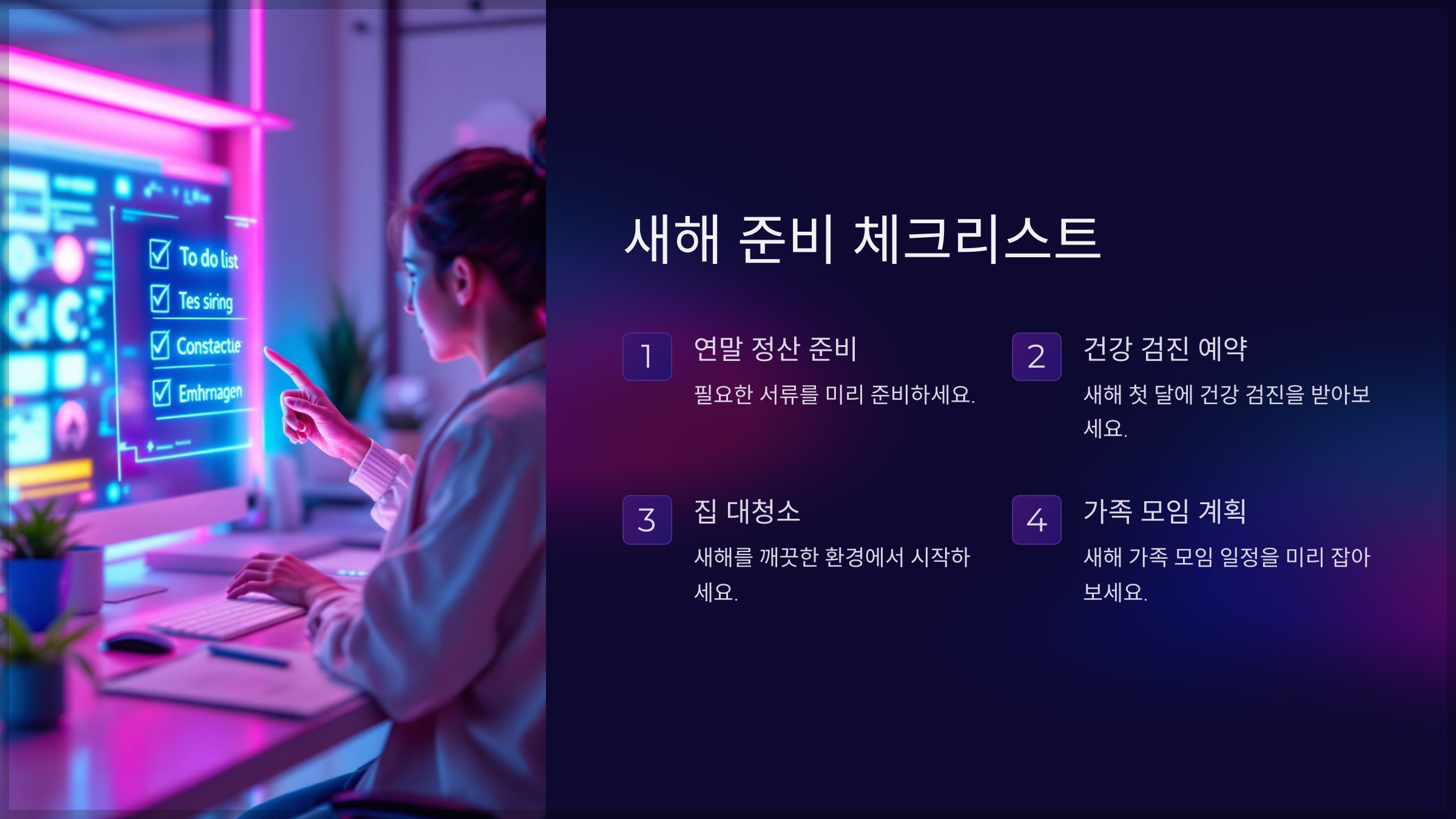 새해 준비 체크리스트