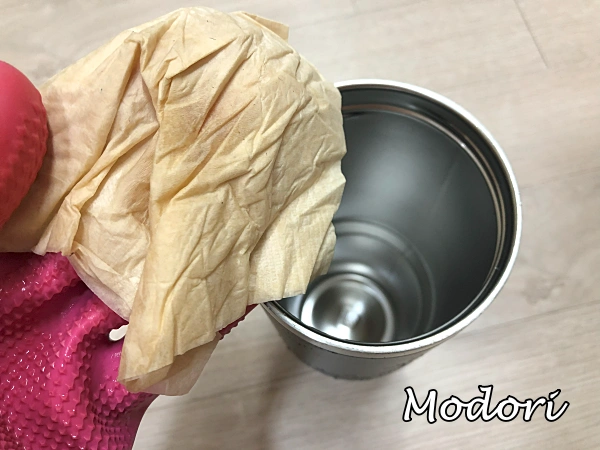 연마제가 묻어나오지 않음