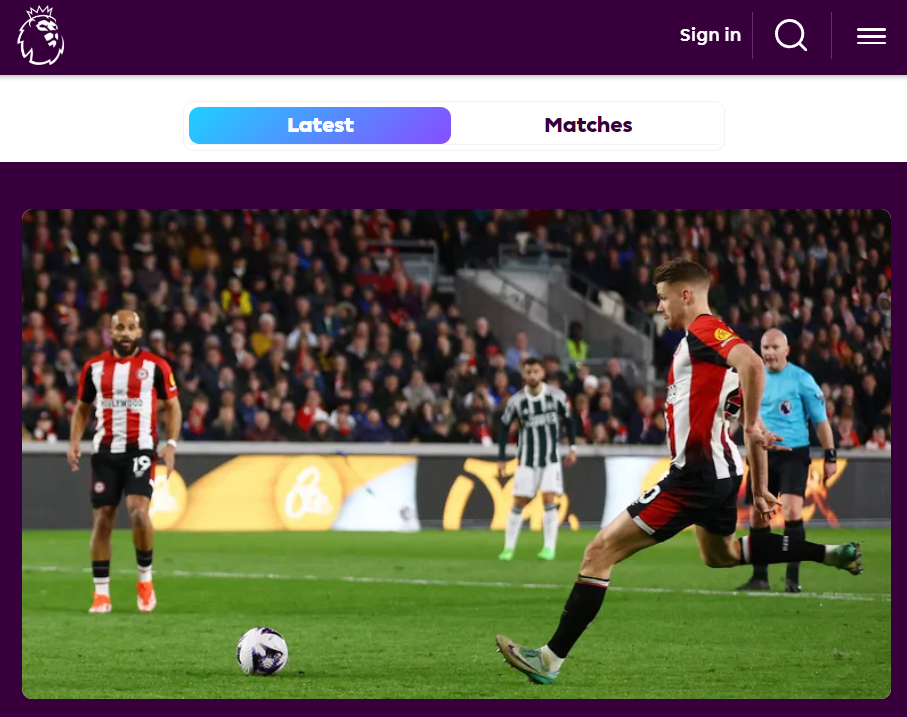 프리미어리그 홈페이지