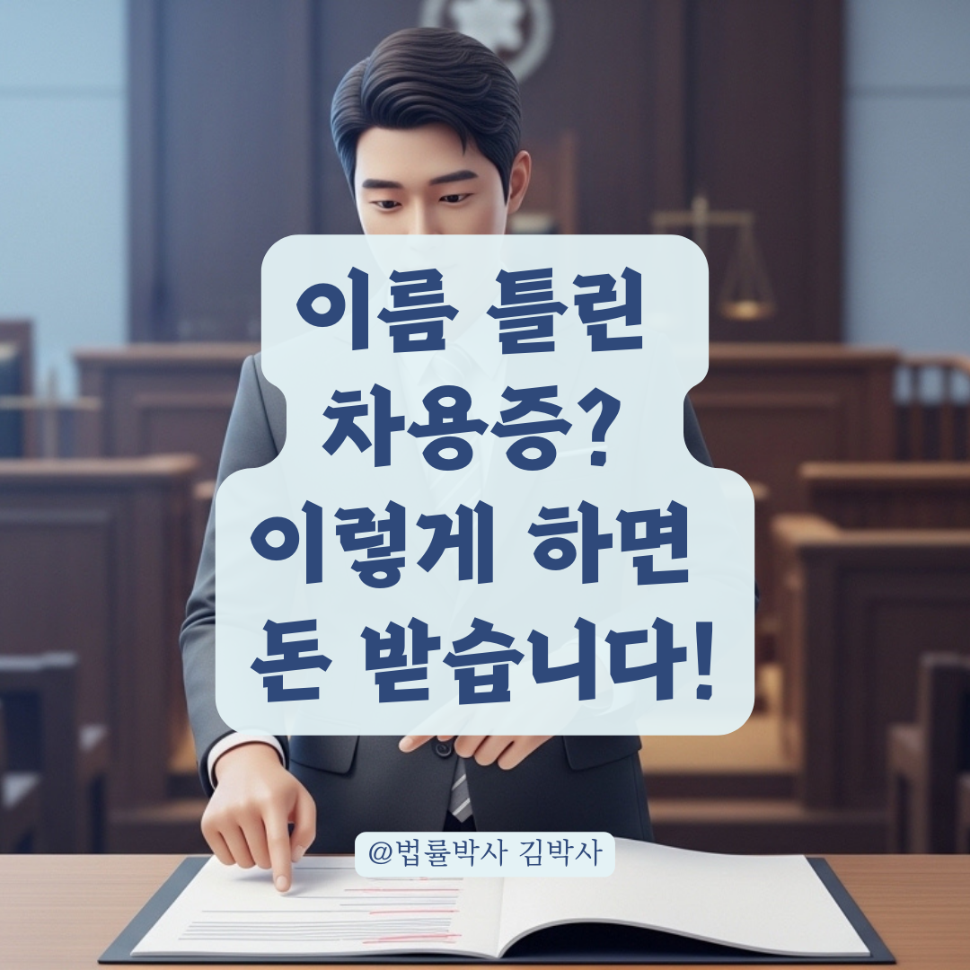 이름 틀린 차용증으로 돈 받는 법, 채권자 특정하는 핵심 절차 정리!