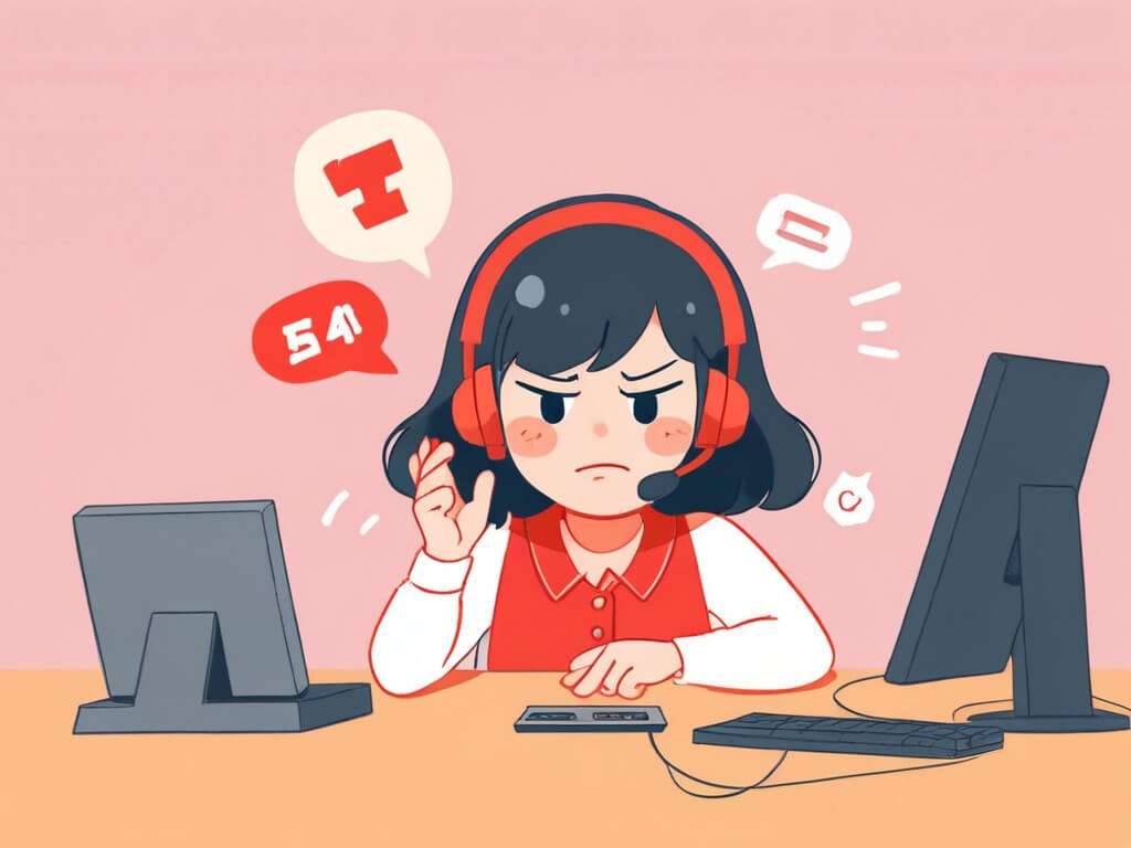 클레임 대응 중인 상담사 사진