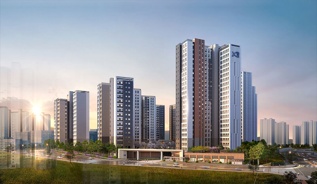 위례자이 더 시티 조감도