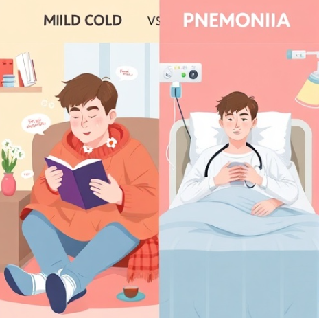 감기와 폐렴 증상부터 다르다