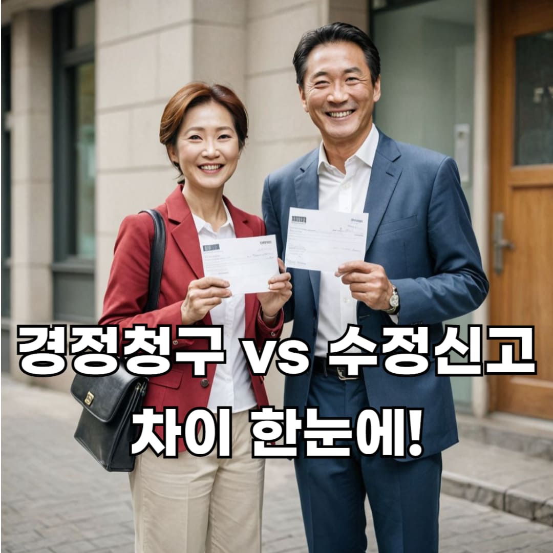 경정청구와 수정신고 차이, 한눈에 보는 이미지