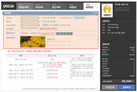 yes24 티켓 예매 방법 취소표 티켓팅 팁