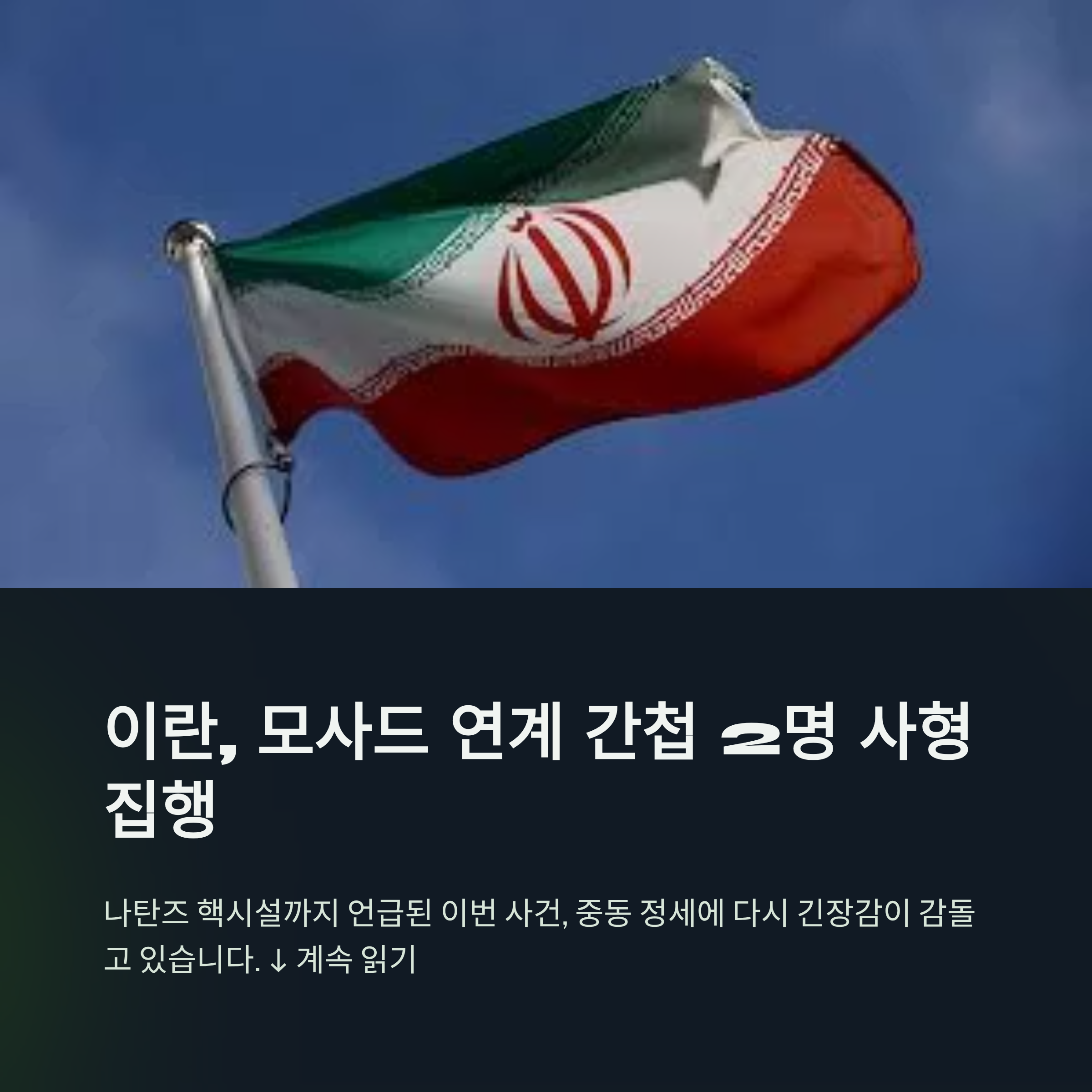 이란 모사드 간첩 사형 집행 사건