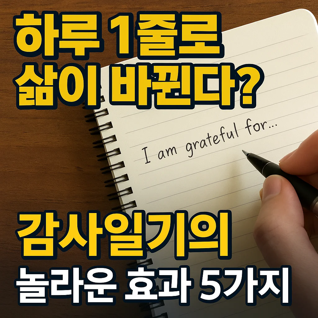 &ldquo;하루 한 줄이 바꾼 내 인생&rdquo; &ndash; 감사 일기의 놀라운 효과 7가지