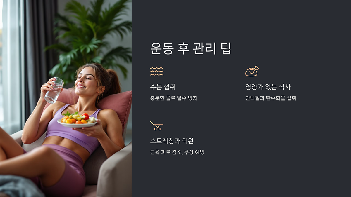 운동 후 관리 팁