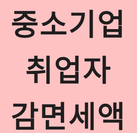 중소기업 취업자 감면세액