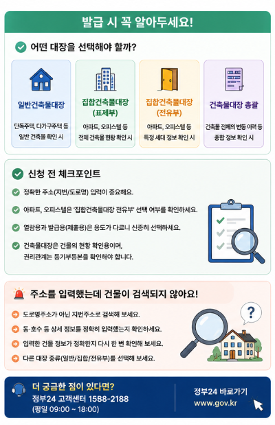 건축물대장 무료발급 무료열람 민원24 한 번에 알아보기