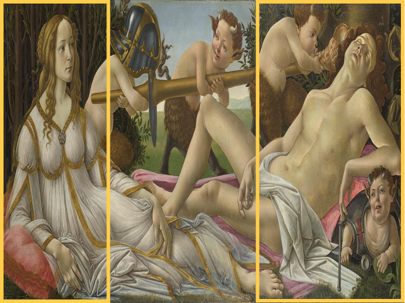 마르스와 비너스(Mars and Venus)-중요 부분 하이라이트 ,출처 : Wikimedia