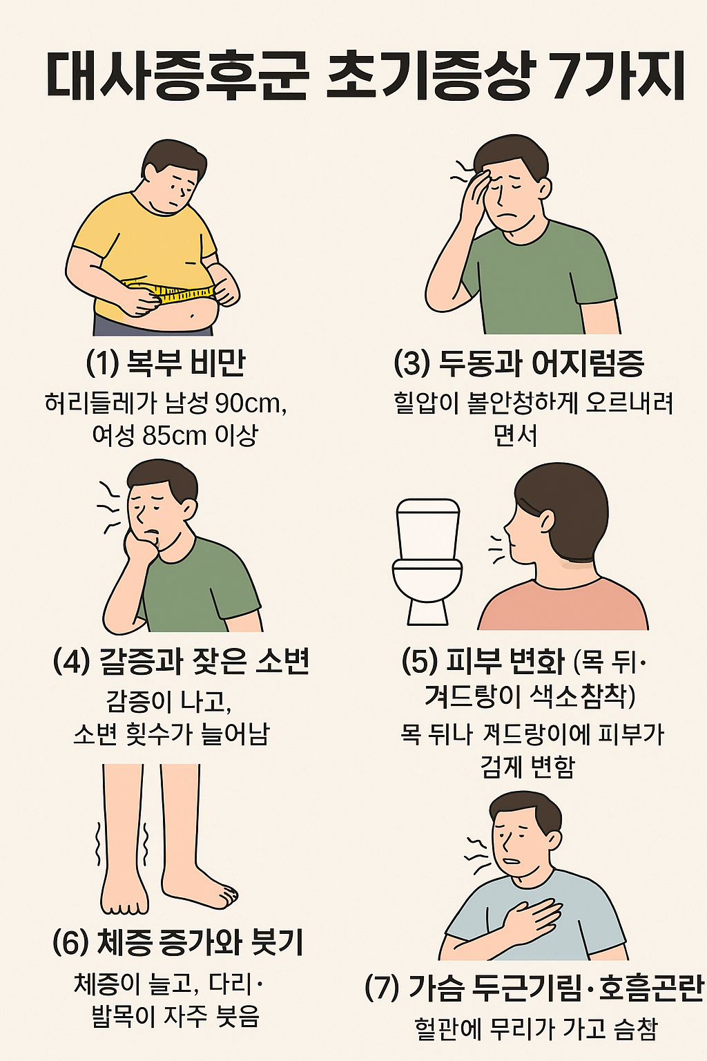 대사증후군 초기증상 7가지
