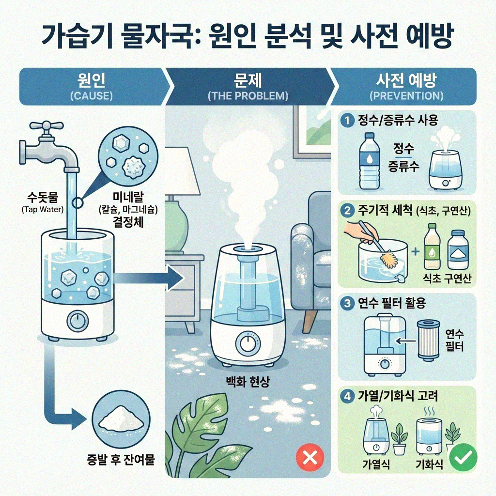 가습기 물자국 말끔하게 제거하는 올바른 세척법