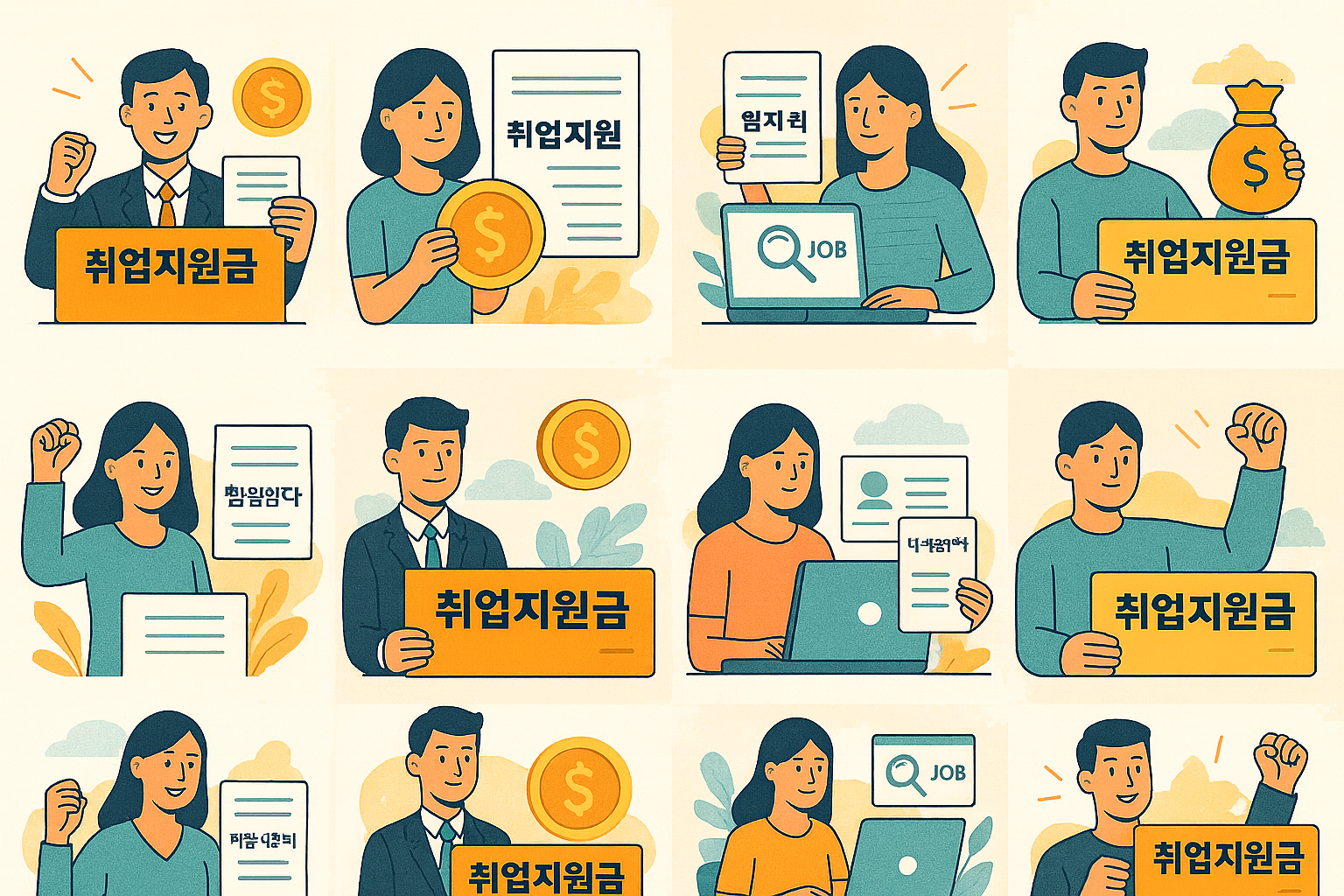 취업지원금관련사진