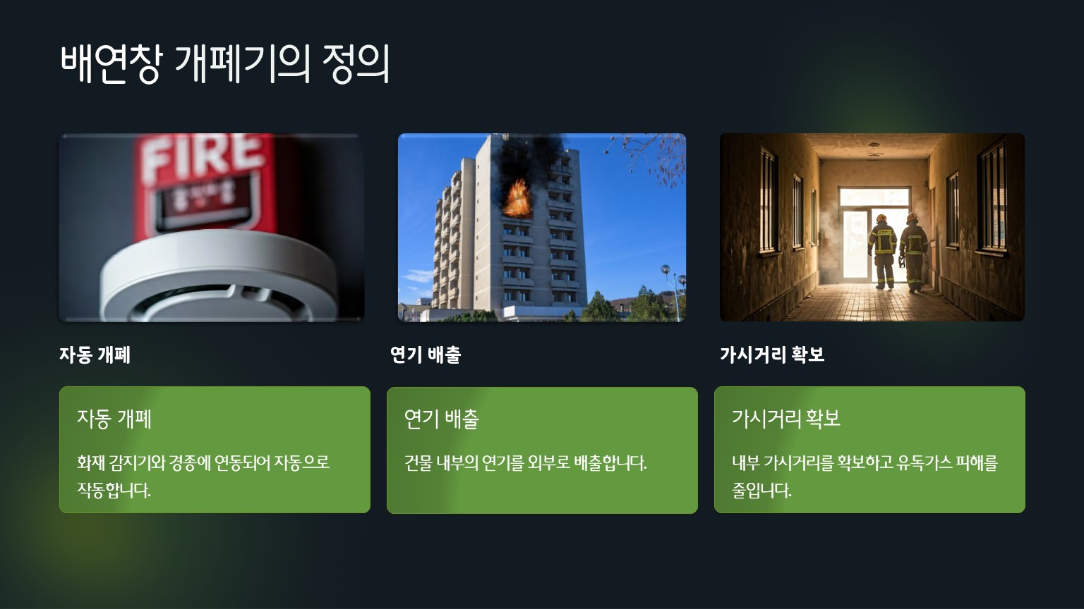 배연창 개폐기의 정의