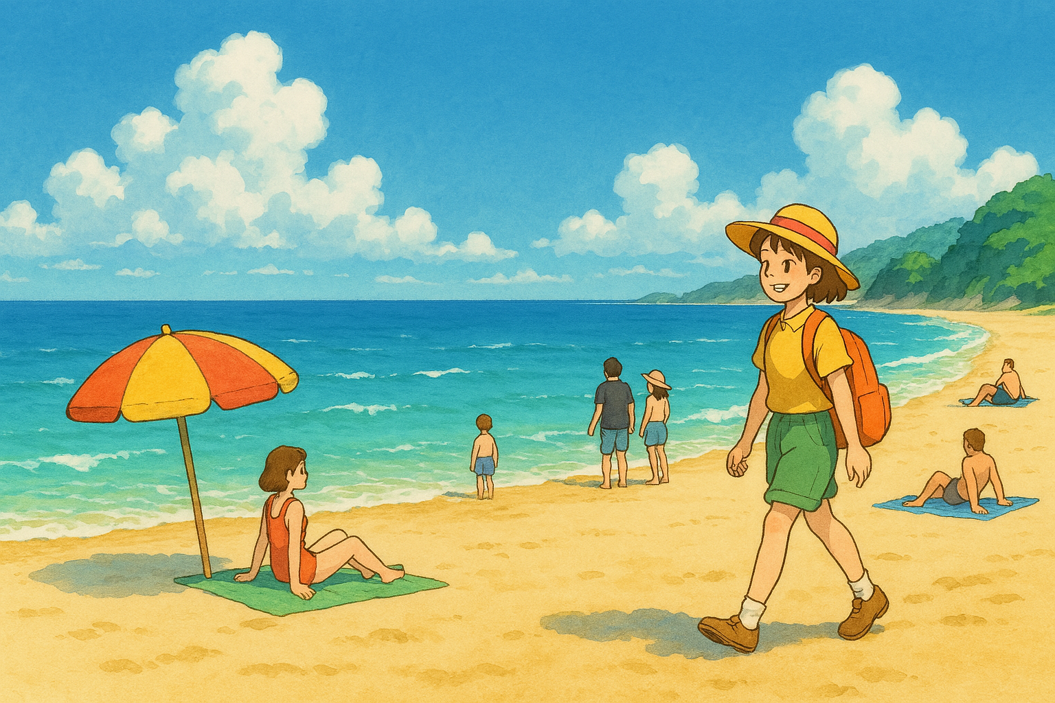 여름 해수욕장 관련 사진