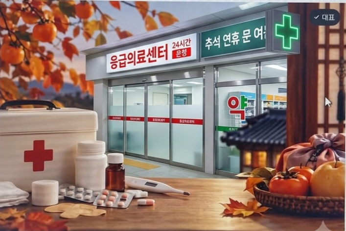 추석 연휴 문 여는 응급 의료기관 및 당번 약국 검색