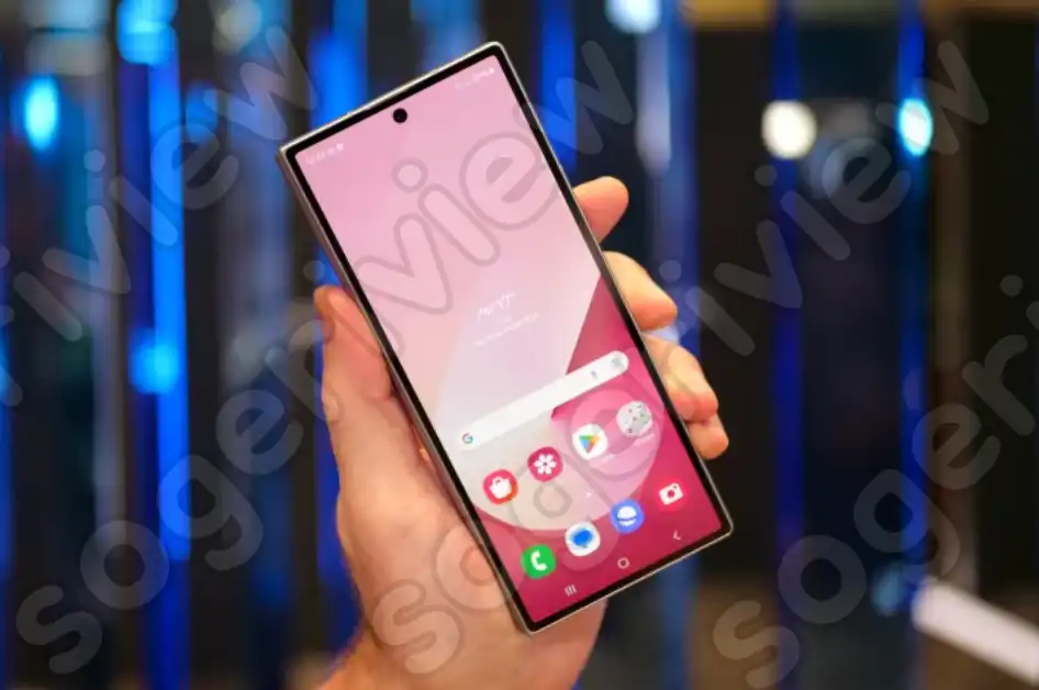 닫힌 삼성 갤럭시 Z 폴드 6을 들고 있는 사람, 커버 화면을 보여줌