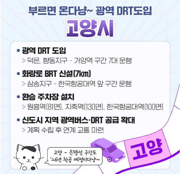 고양시 광역 DRT확도입