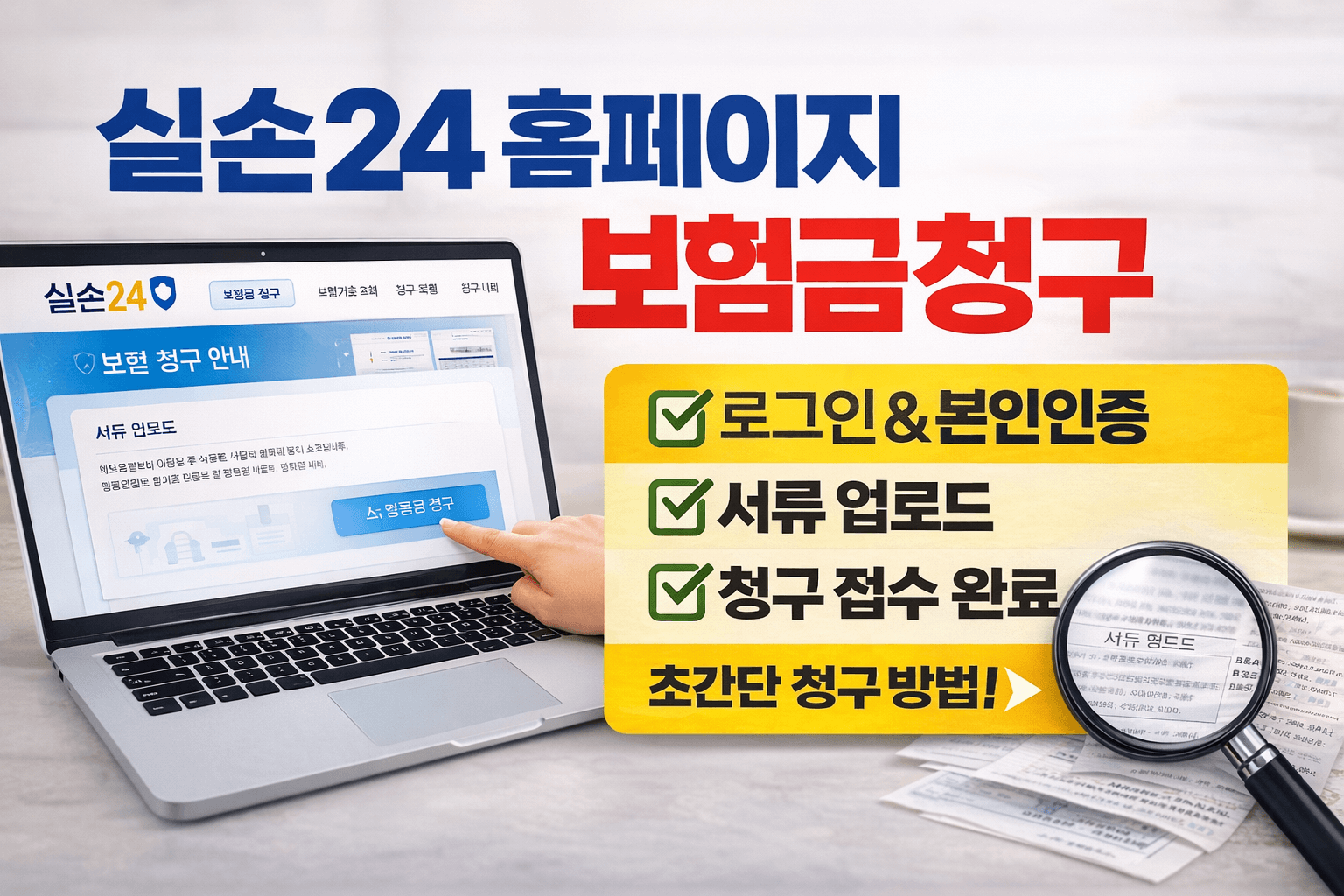 실손24 홈페이지 보험금청구 방법