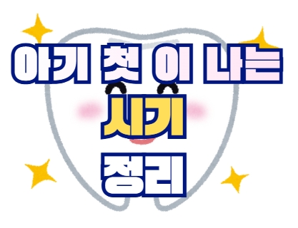 아기 첫 이 나는 시기 총정리