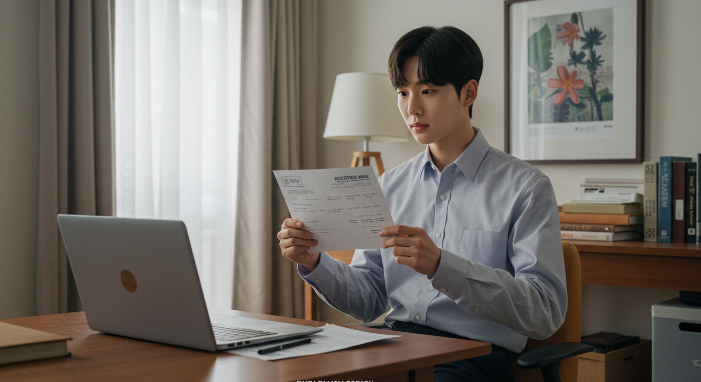 공동인증서, 민원실 방문, 등기우편 확인