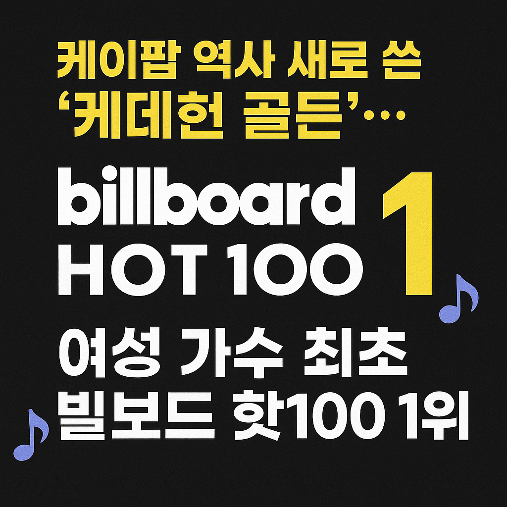 케이팝 역사를 갈아쓴 ‘골든’… 여성 가수 최초 빌보드 1위